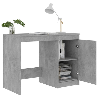 Desk Concrete Grey 100x50x76 cm Engineered Wood