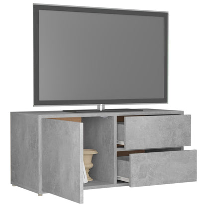 TV Cabinet Concrete Grey 80x34x36 cm Engineered Wood