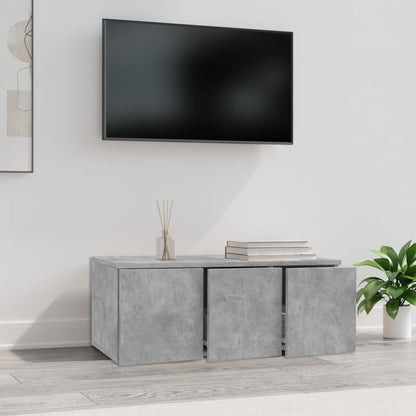 TV Cabinet Concrete Grey 80x34x30 cm Engineered Wood