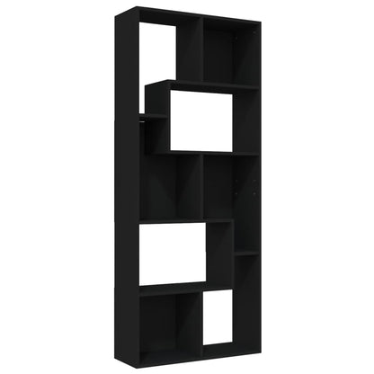 Book Cabinet Black 67x24x161 cm Engineered Wood