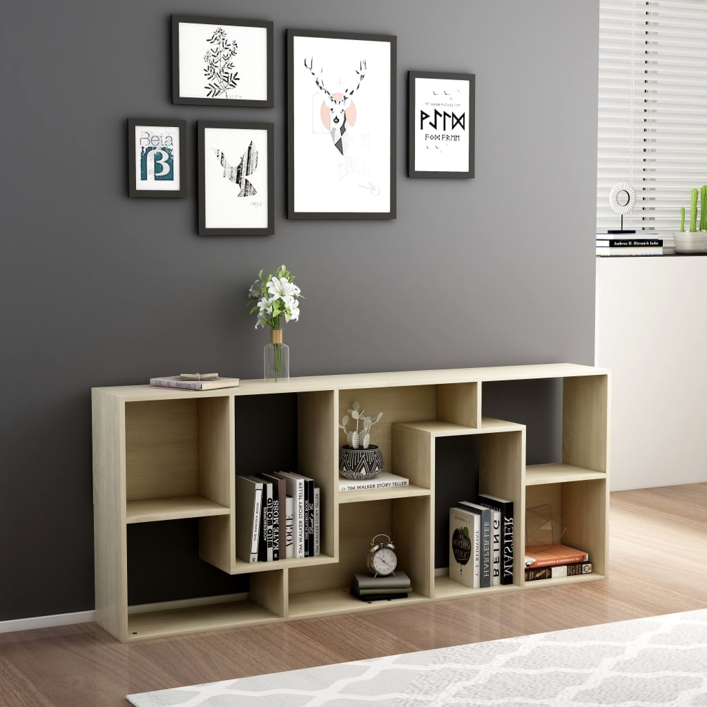 Book Cabinet Sonoma Oak 67x24x161 cm Engineered Wood