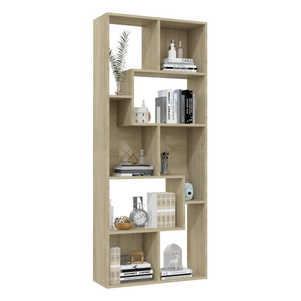 Book Cabinet Sonoma Oak 67x24x161 cm Engineered Wood