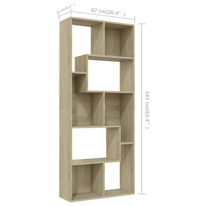 Book Cabinet Sonoma Oak 67x24x161 cm Engineered Wood