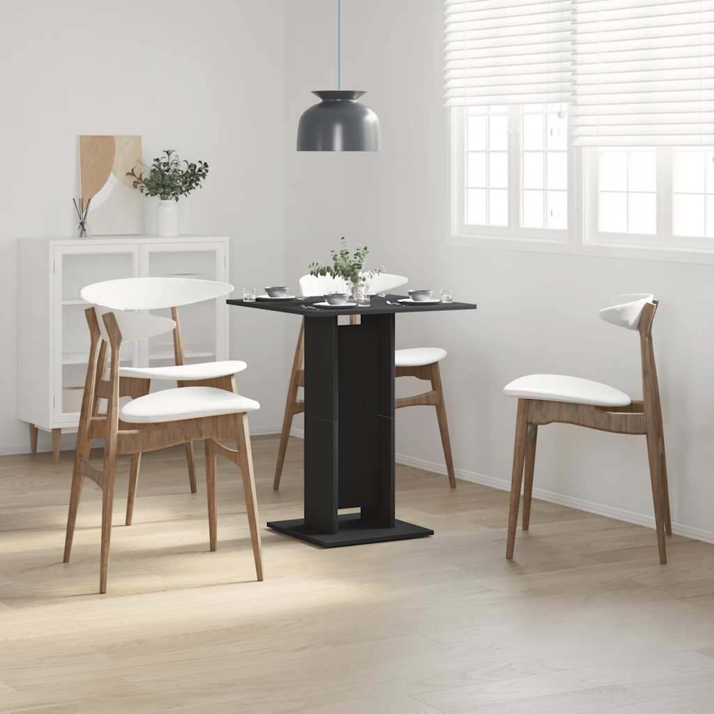 Bistro Table Black 60x60x75 cm Engineered Wood