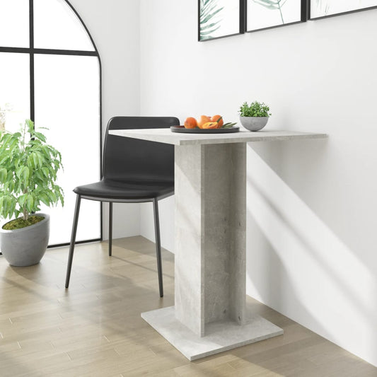 Bistro Table Concrete Grey 60x60x75 cm Engineered Wood