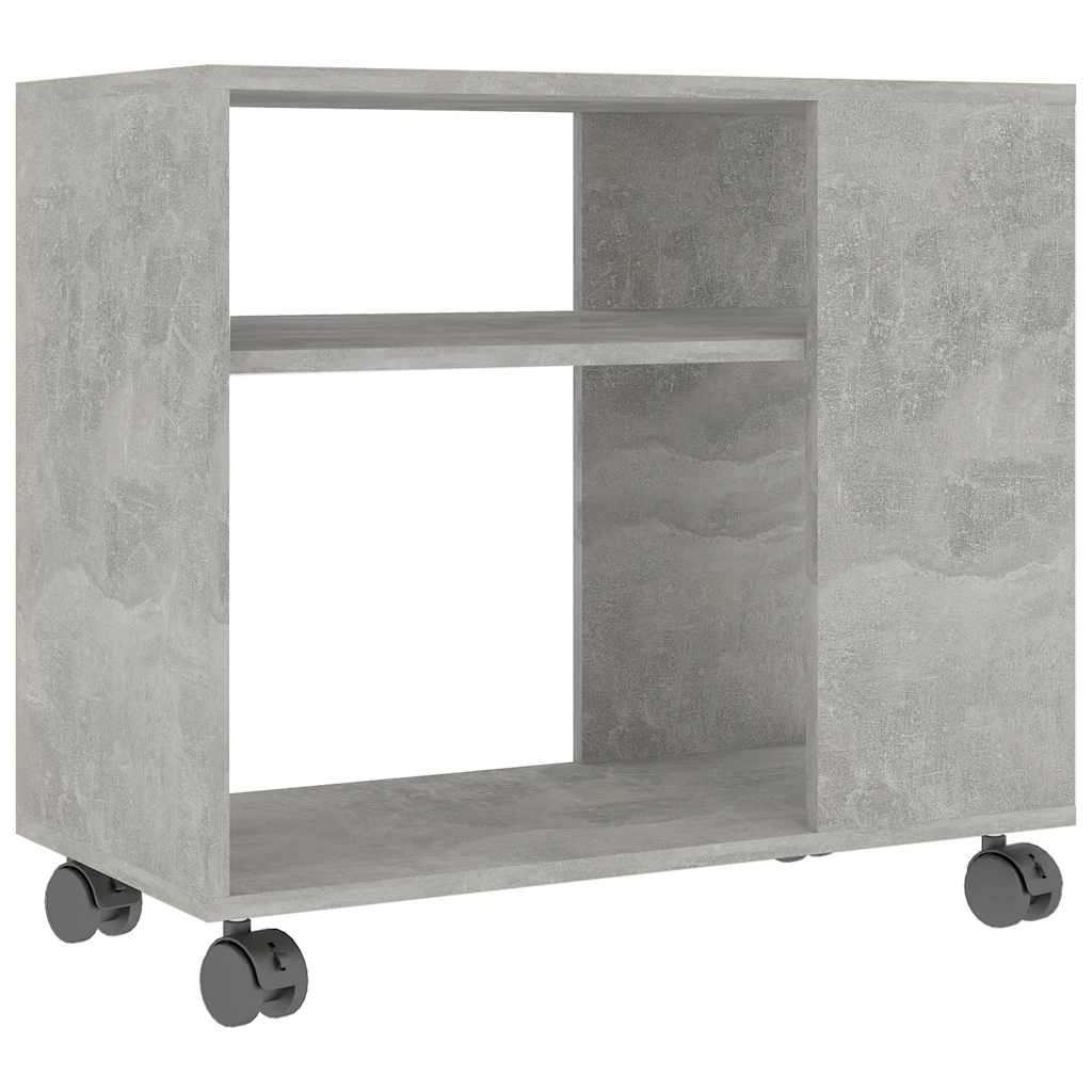 Side Table Concrete Grey 70x35x55 cm Engineered Wood