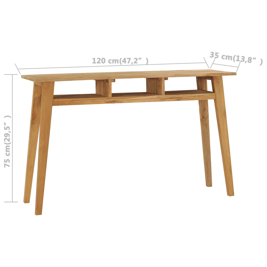 Console Table 120x35x75 cm Solid Teak Wood