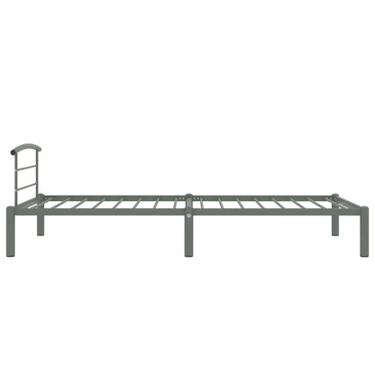 284662 vidaXL Bed Frame without Mattress Grey Metal 90x200 cm
