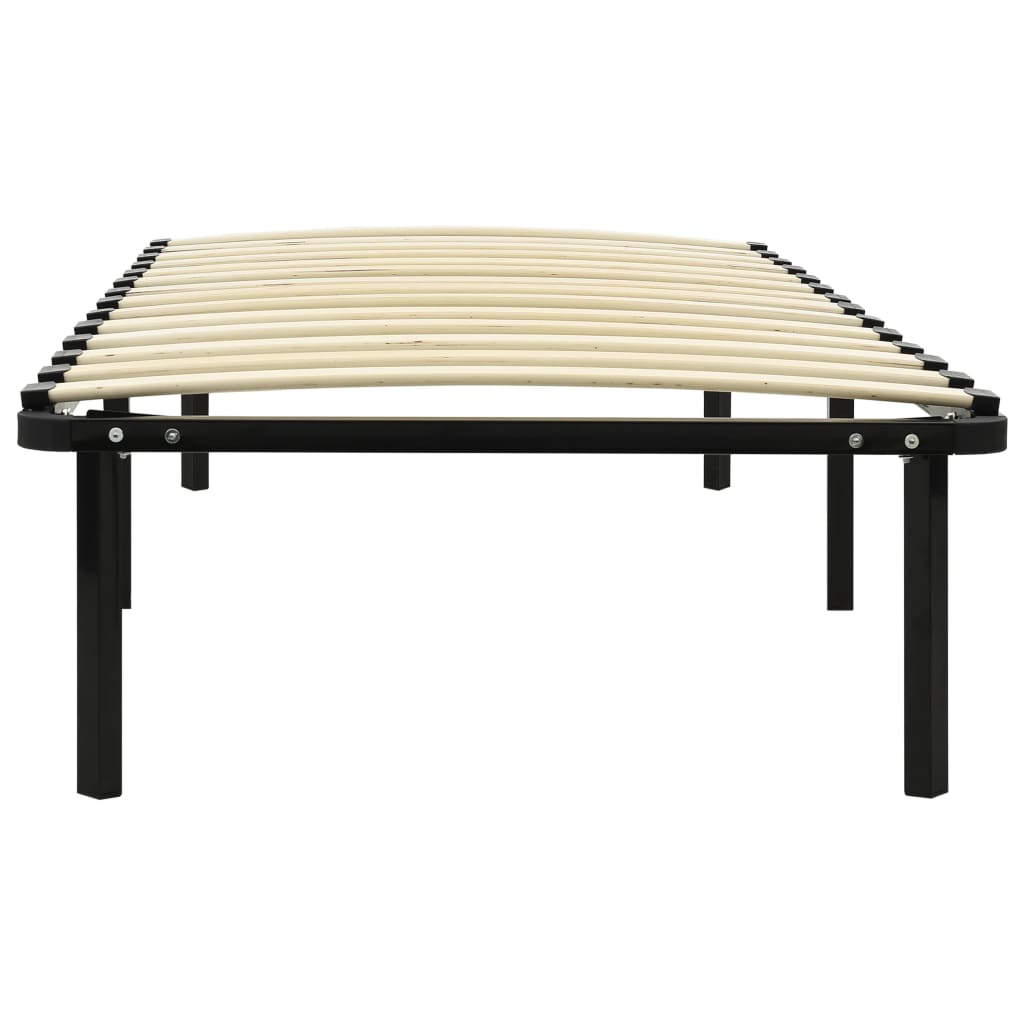 Bed Frame without Mattress Black Metal 100x200 cm