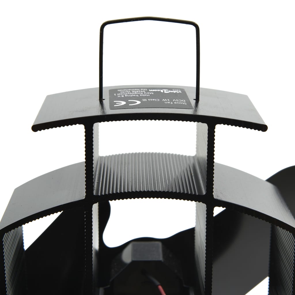 Heat Powered Stove Fan 2 Blades Black