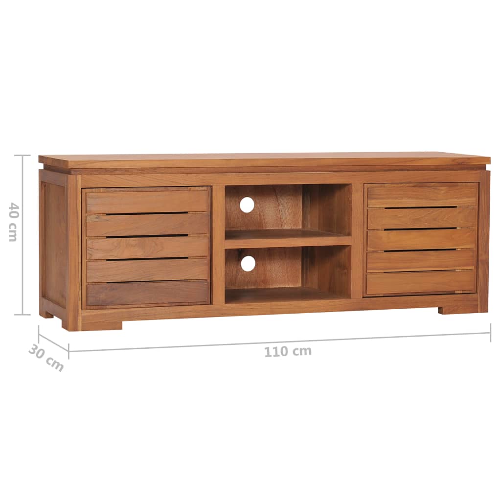 TV Cabinet 110x30x40 cm Solid Teak Wood