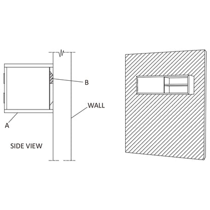 Wall-mounted TV Cabinet 90x30x30 cm Solid Teak Wood