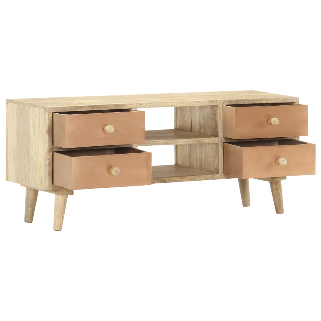 TV Cabinet 110x30x45 cm Solid Mango Wood