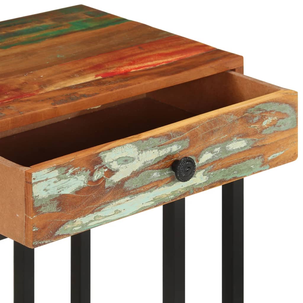 U-Shaped Side Table 45x30x61 cm Solid Reclaimed Wood