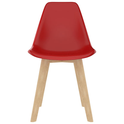 Dining Chairs 6 pcs Red Plastic