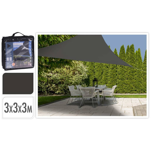 ProGarden Shade Cloth 3x3x3 m Dark Grey Triangle