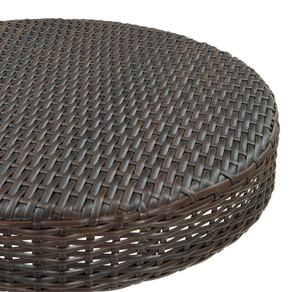 Garden Table Brown 60.5x106 cm Poly Rattan