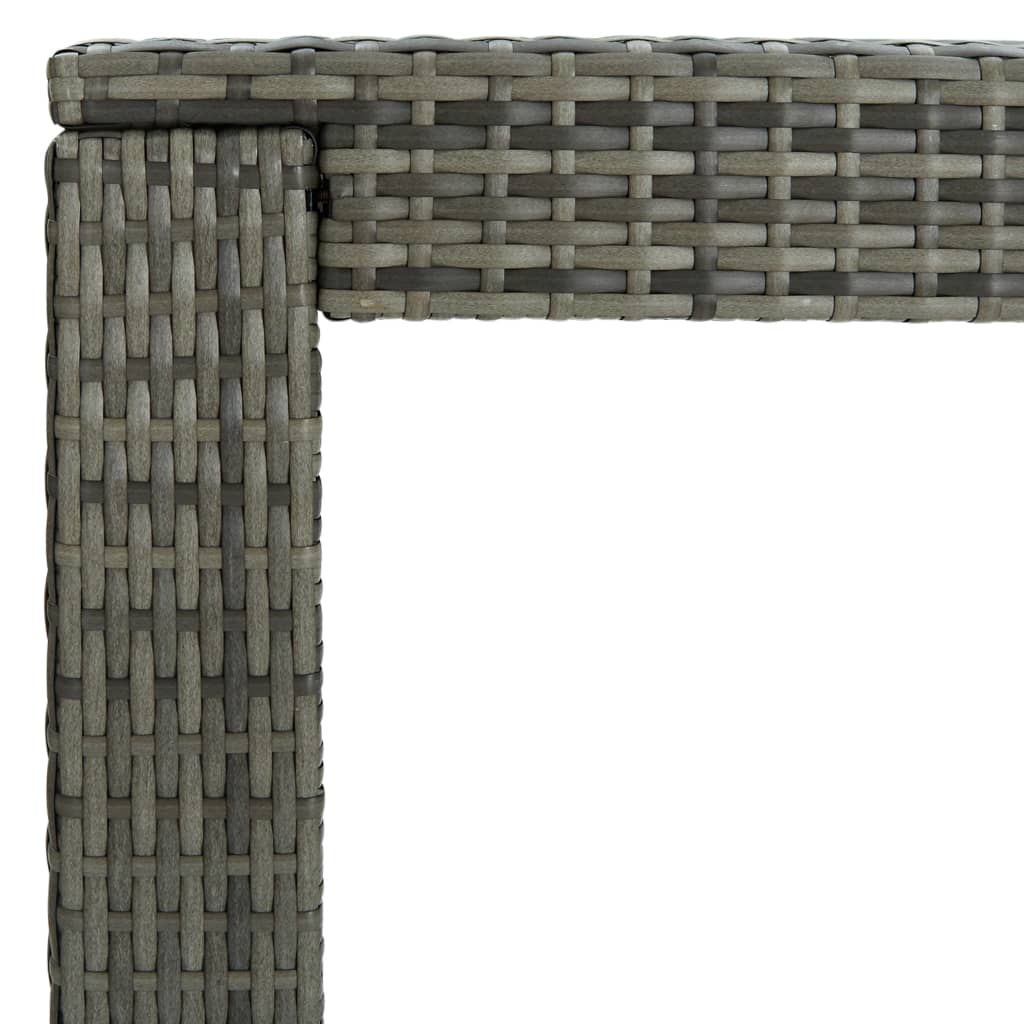 Garden Bar Table Grey 140.5x60.5x110.5 cm Poly Rattan