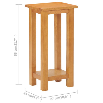 Side Table 27x24x55 cm Solid Oak Wood