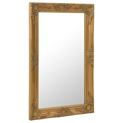 Wall Mirror Baroque Style 50x80 cm Gold