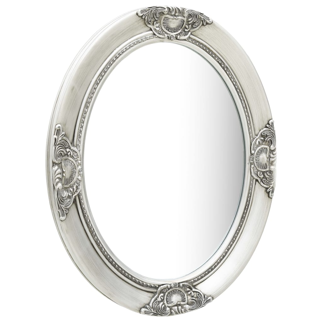 Wall Mirror Baroque Style 50x60 cm Silver