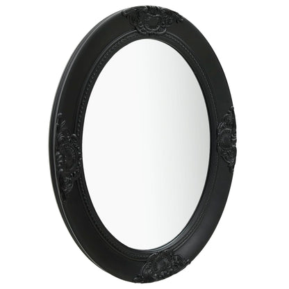 Wall Mirror Baroque Style 50x70 cm Black