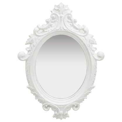 Wall Mirror Castle Style 56x76 cm White