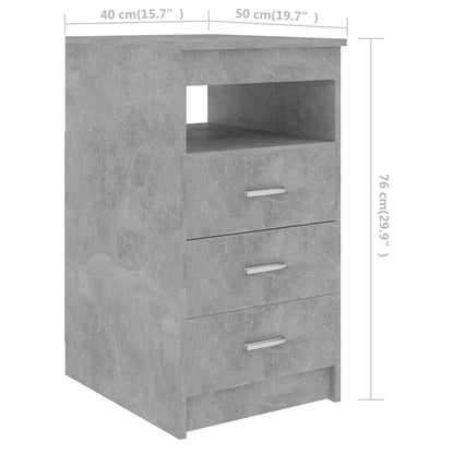 Desk Concrete Grey 140x50x76 cm Engineered Wood