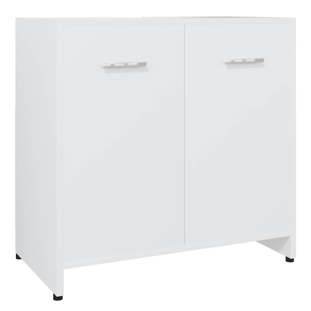 Bathroom Cabinet White 60x33x61 cm Engineered Wood