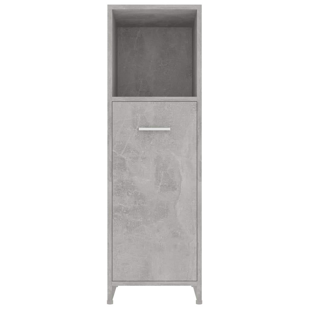 Bathroom Cabinet Concrete Grey 30x30x95 cm Engineered Wood