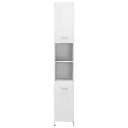 Bathroom Cabinet High Gloss White 30x30x183.5 cm Engineered Wood