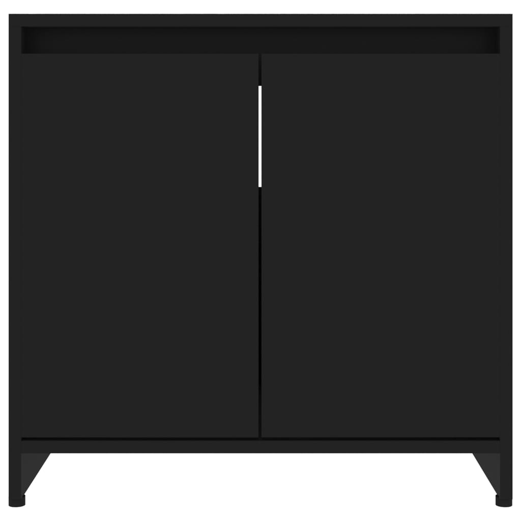 Bathroom Cabinet Black 60x33x61 cm Engineered Wood