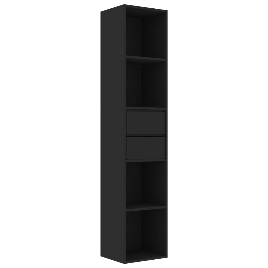 Book Cabinet Black 36x30x171 cm Engineered Wood