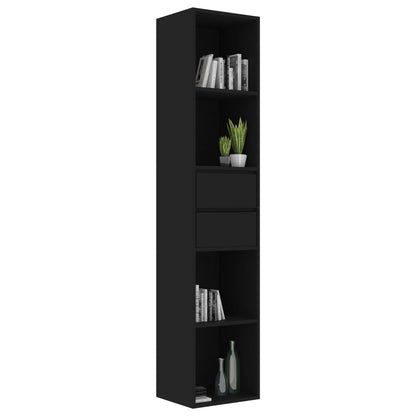 Book Cabinet Black 36x30x171 cm Engineered Wood