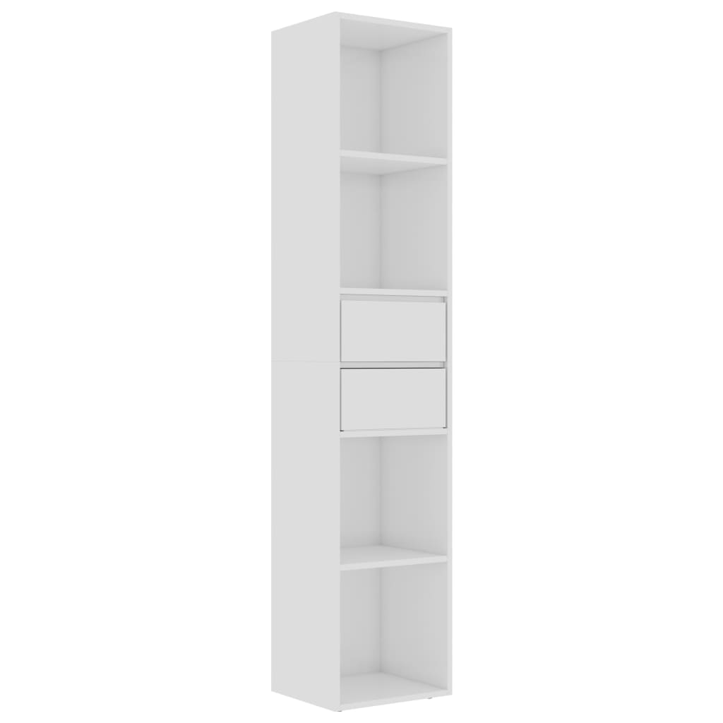 Book Cabinet High Gloss White 36x30x171 cm Engineered Wood