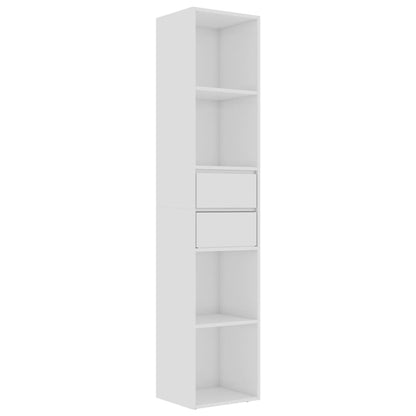 Book Cabinet High Gloss White 36x30x171 cm Engineered Wood