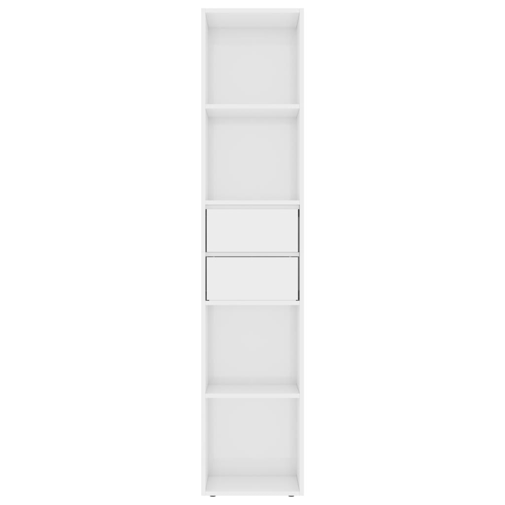 Book Cabinet High Gloss White 36x30x171 cm Engineered Wood