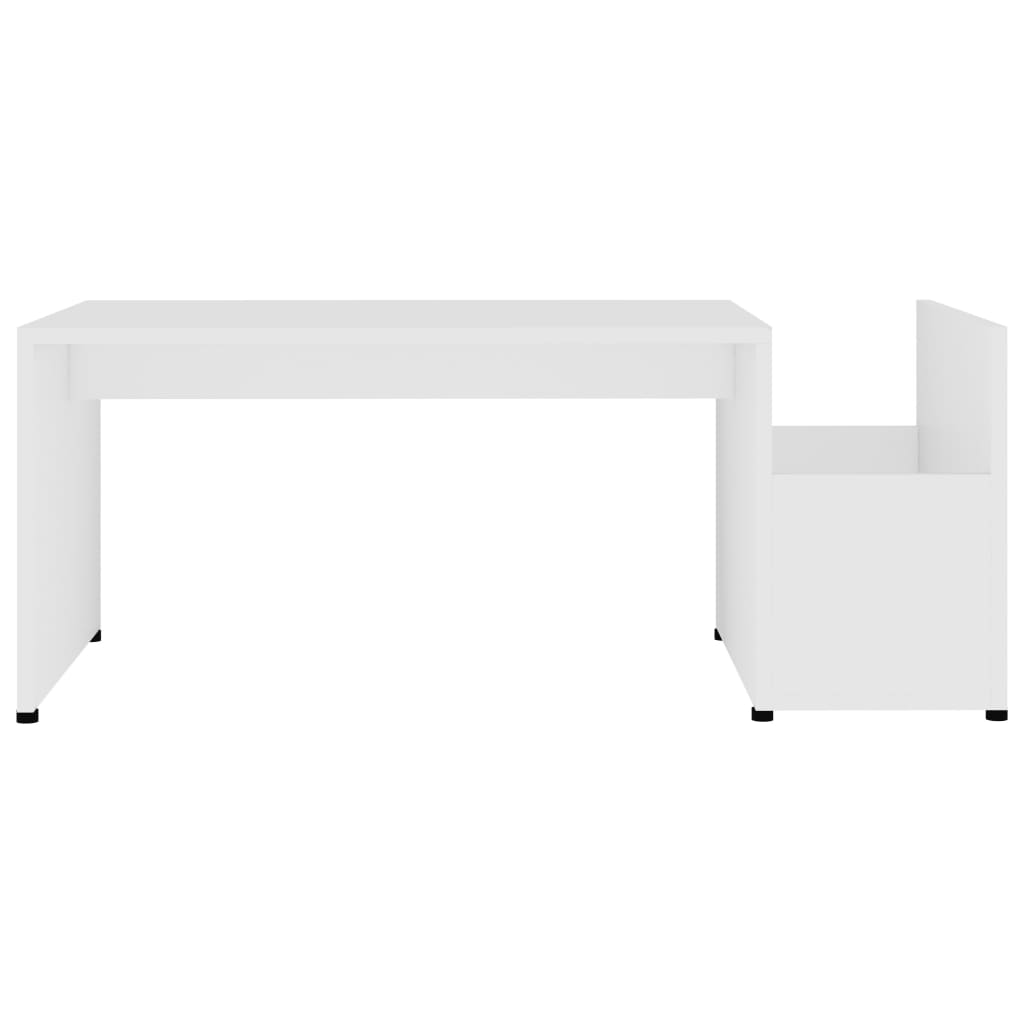 Coffee Table White 90x45x35 cm Engineered Wood