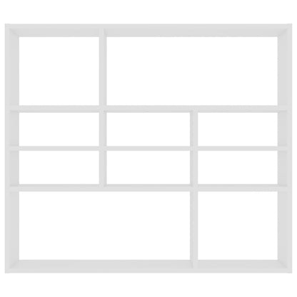 Wall Shelf White 90x16x78 cm Engineered Wood