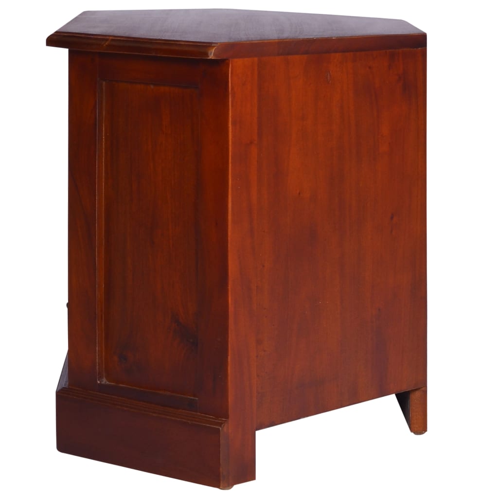 Corner TV Cabinet Classical Brown Solid Mahogany Wood