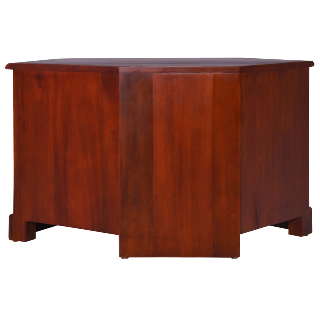 Corner TV Cabinet Classical Brown Solid Mahogany Wood