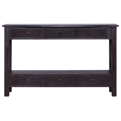 Console Table Light Black Coffee 120x30x75 cm Solid Mahogany Wood