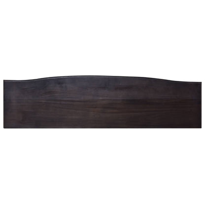 Console Table Light Black Coffee 120x30x75 cm Solid Mahogany Wood