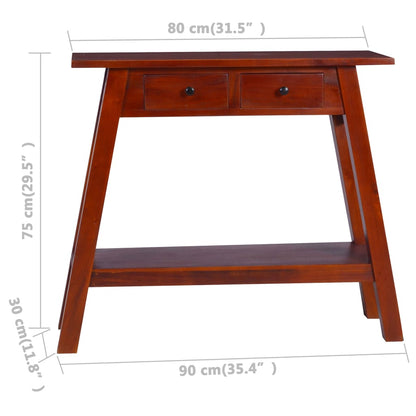 Console Table Classical Brown 90x30x75cm Solid Mahogany Wood