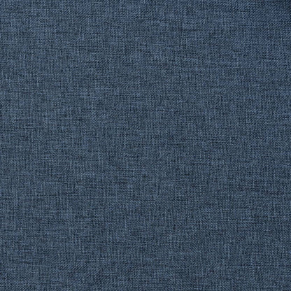 Linen-Look Blackout Curtains with Grommets Blue 290x245cm