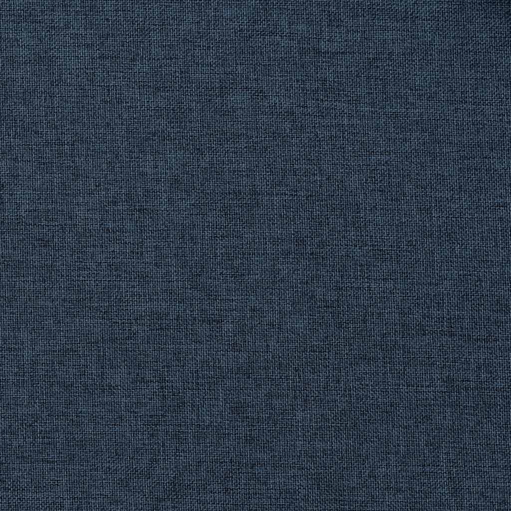 Linen-Look Blackout Curtains with Hooks Blue 290x245 cm