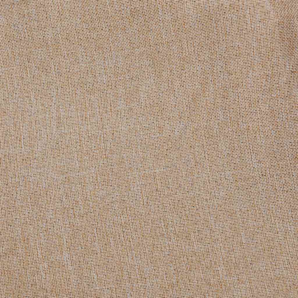 Linen-Look Blackout Curtain with Hooks Beige 290x245 cm