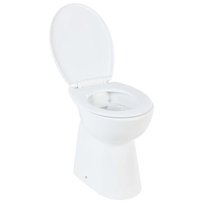 High Rimless Toilet Soft Close 7 cm Higher Ceramic White