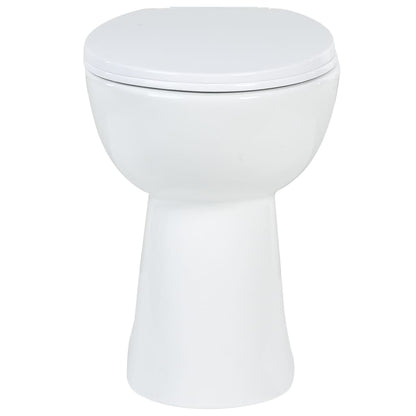 High Rimless Toilet Soft Close 7 cm Higher Ceramic White