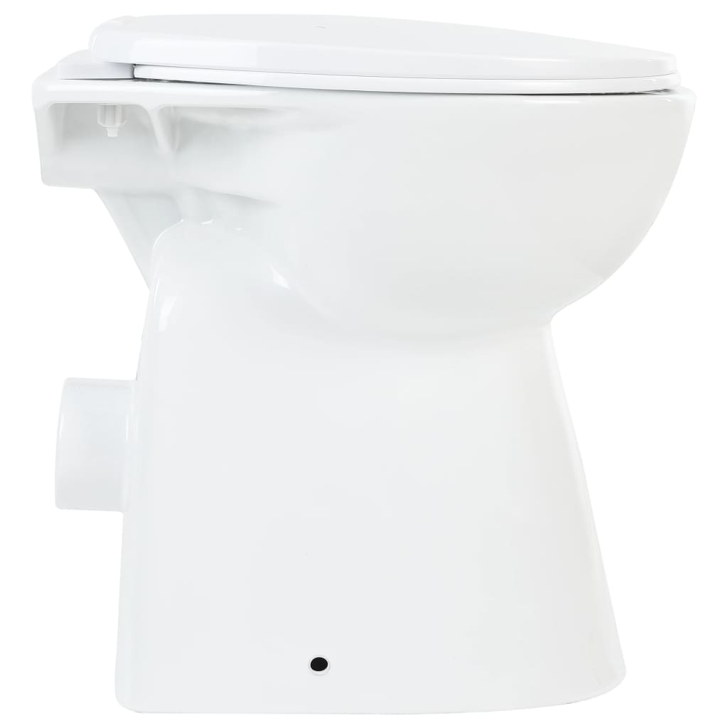 High Rimless Toilet Soft Close 7 cm Higher Ceramic White